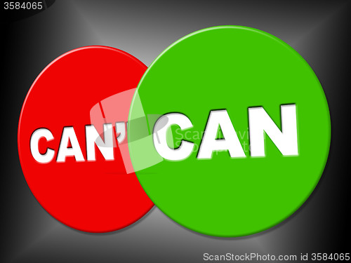 Image of Can Sign Represents Within Reach And Advertisement