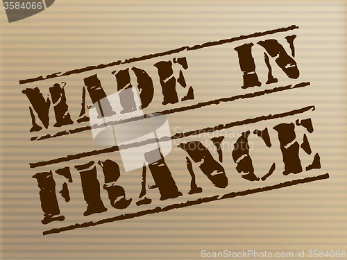 Image of Made In France Means Euro Manufacture And Commercial