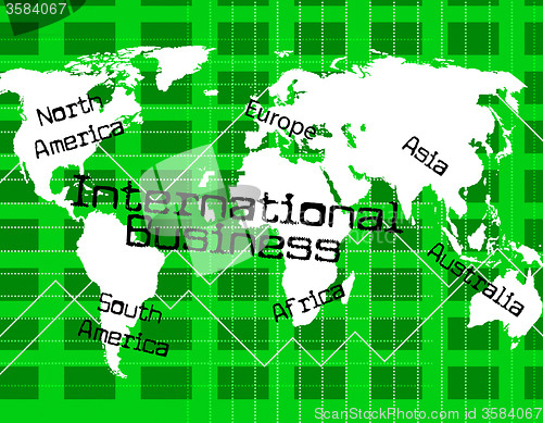 Image of International Business Represents Across The Globe And Trade