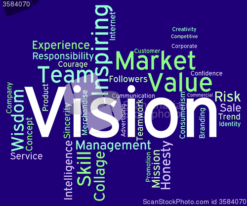 Image of Vision Word Shows Aim Objectives And Aspirations