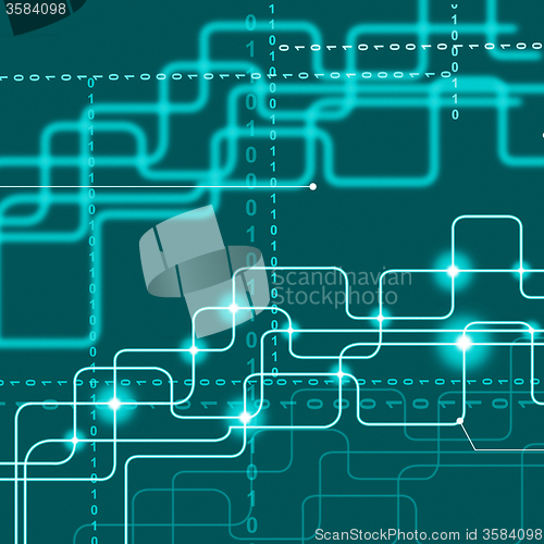 Image of Electronic Circuit Represents Hi Tech And Backgrounds