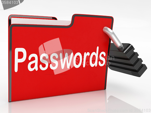 Image of File Passwords Means Log Ins And Access