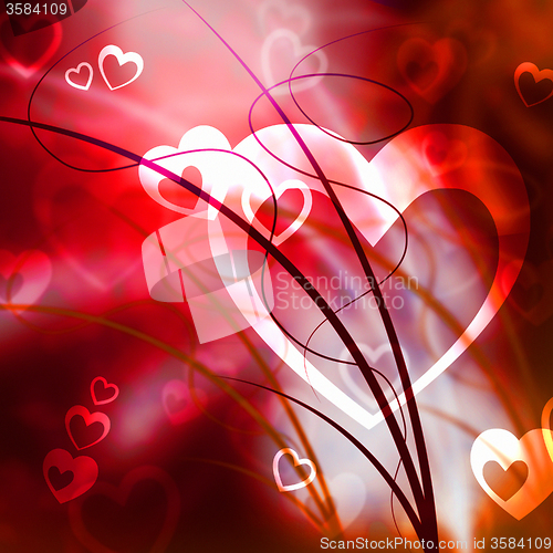 Image of Background Heart Represents Valentine Day And Abstract