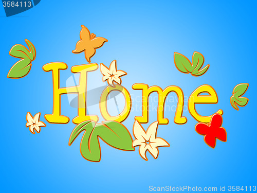 Image of Home Flowers Indicates Household Florist And Residence