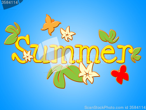 Image of Summer Flowers Represents Florals Season And Bloom