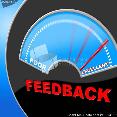 Image of Excellent Feedback Shows Review Surveying And Satisfaction