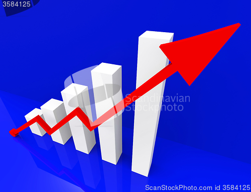 Image of Graph Increasing Shows Financial Report And Advance