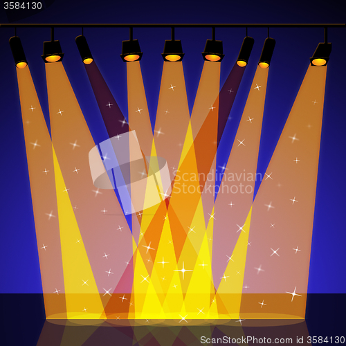 Image of Spotlight Background Represents Floodlight Backdrop And Entertainment