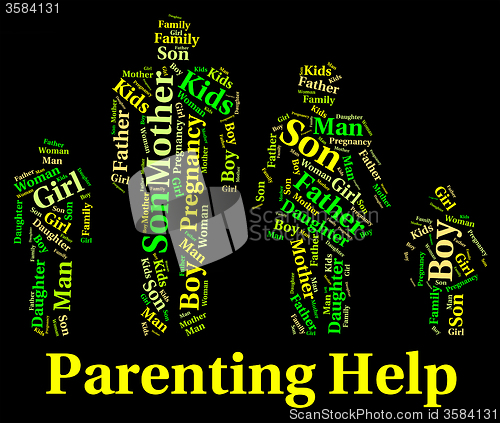 Image of Parenting Help Shows Mother And Child And Advice