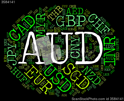 Image of Aud Currency Means Worldwide Trading And Coinage