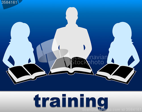 Image of Training Books Shows Learning Instructing And Instruction