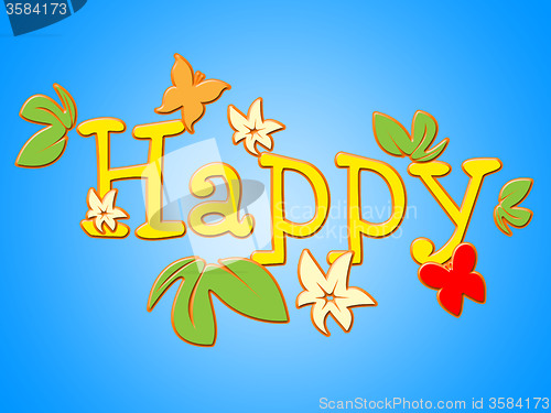 Image of Happy Flowers Represents Joy Bouquet And Fun