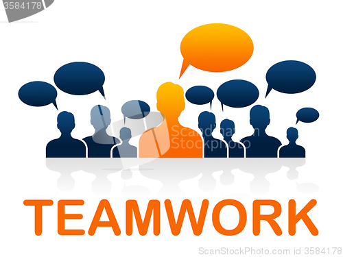 Image of Team Teamwork Means Cooperating Ally And Cooperate