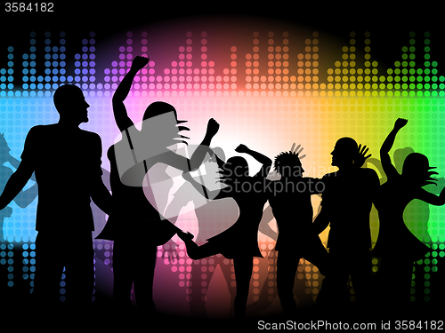 Image of Party Disco Shows Celebrations Fun And Discotheque