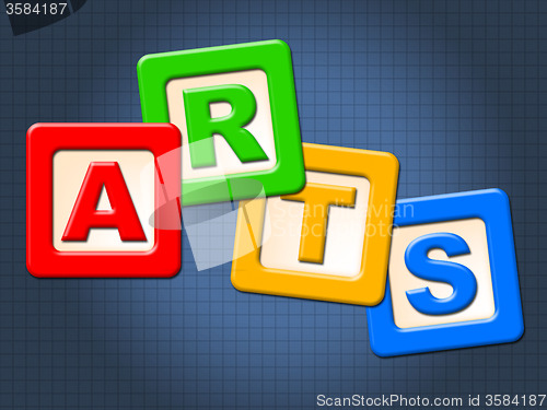 Image of Arts Kids Blocks Indicates Draw Youths And Artwork