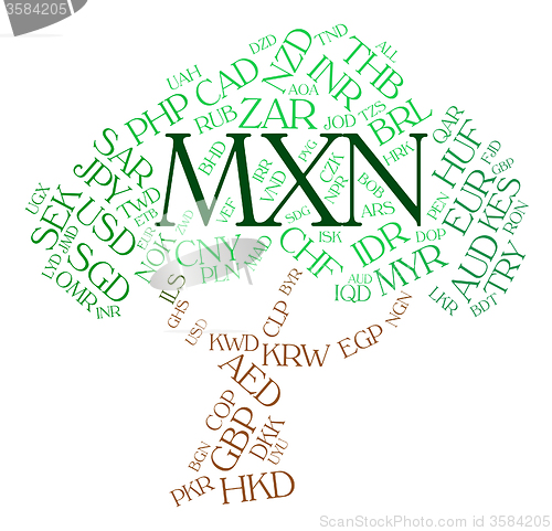 Image of Mxn Currency Means Mexican Pesos And Forex