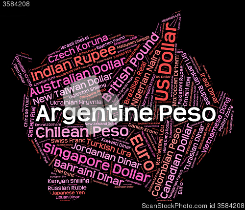Image of Argentine Peso Represents Foreign Exchange And Argentina
