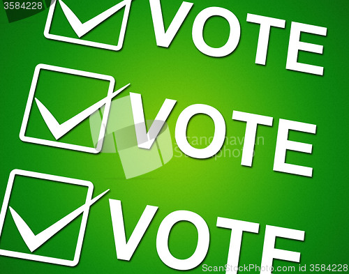 Image of Vote Ticks Indicates Choosing Voting And Choose