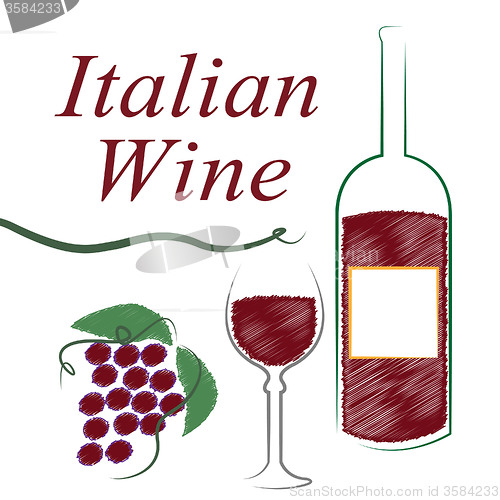 Image of Italian Wine Shows Alcoholic Drink And Booze