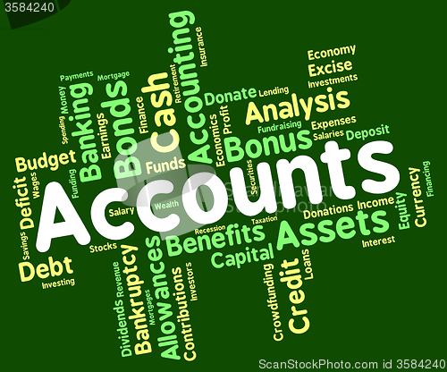 Image of Accounts Words Means Balancing The Books And Accounting