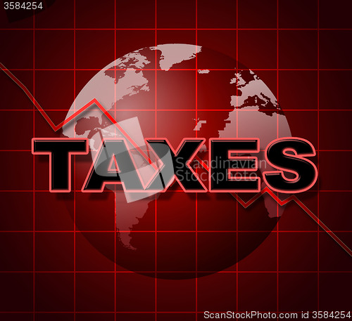 Image of Taxes Graph Means Duty Statistical And Infograph