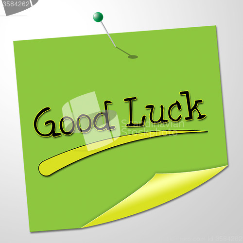 Image of Good Luck Indicates Lucky Fortunate And Correspondence