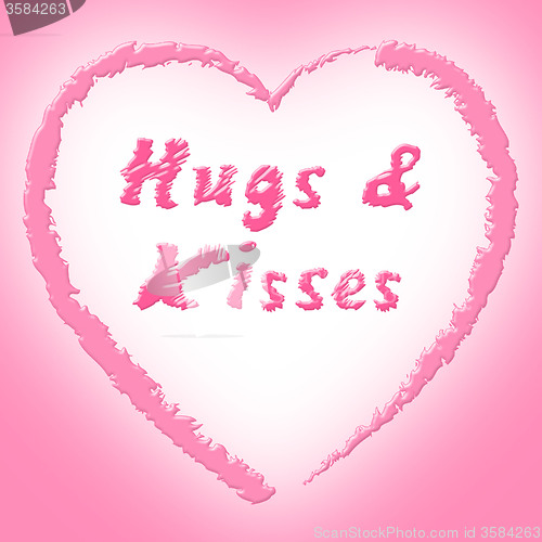 Image of Hugs And Kisses Represents Find Love And Dating