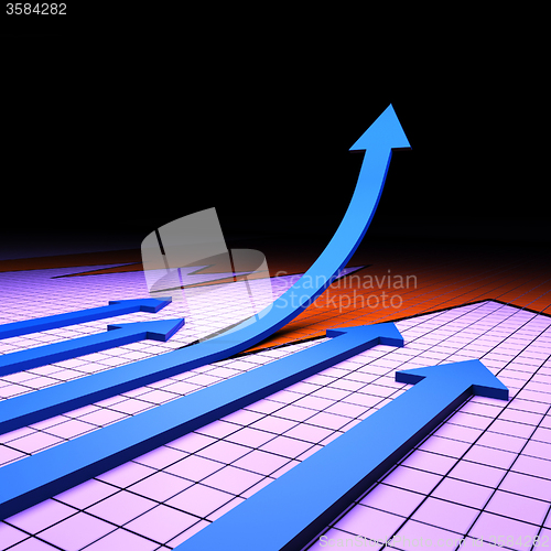 Image of Success Graph Represents Financial Report And Analysis