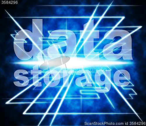 Image of Data Storage Represents Knowledge Filing And Server