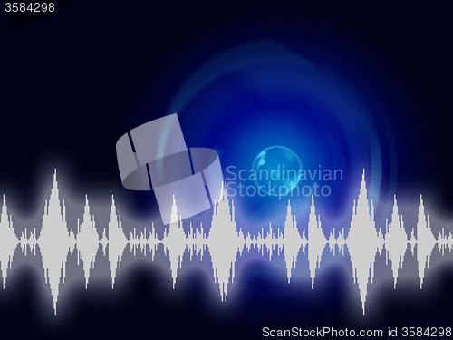 Image of Sound Wave Background Shows Sound Equalizer Or Frequency\r