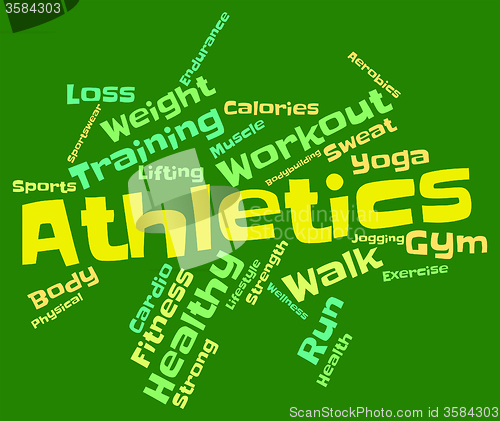 Image of Athletics Word Indicates Getting Fit And Aerobic