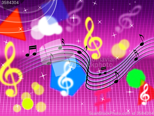 Image of Music Background Shows Pop Rock And Instruments\r