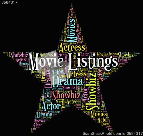 Image of Movie Listings Shows Hollywood Movies And Catalogs