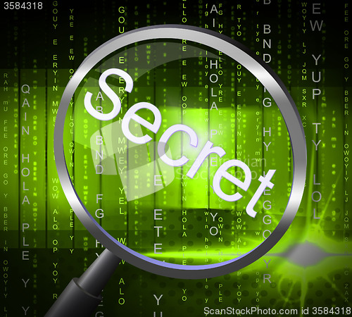 Image of Magnifier Secret Represents Secretly Undisclosed And Secrets