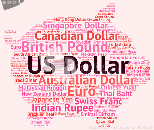 Image of Us Dollar Means Foreign Exchange And American