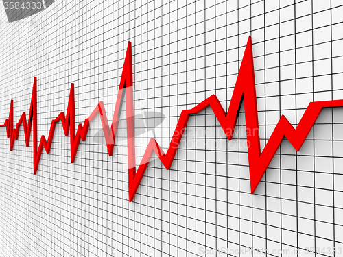 Image of Heartbeat Chart Shows Flat Screen And Cardiograph