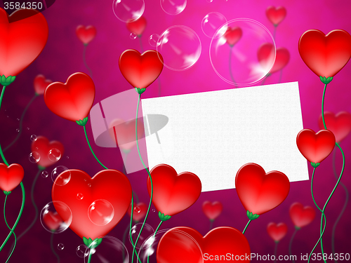 Image of Heart Message Means Valentine Day And Correspond