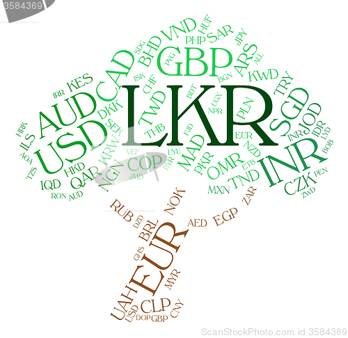 Image of Lkr Currency Shows Sri Lankan Rupees And Currencies