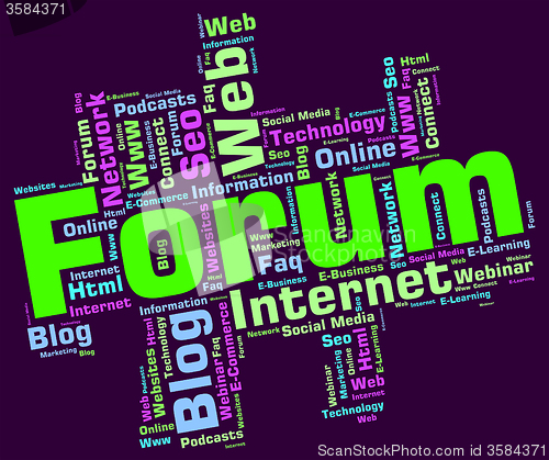 Image of Forum Word Means Social Media And Chat