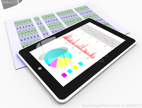 Image of Online Reports Represents Business Graph And Analysis