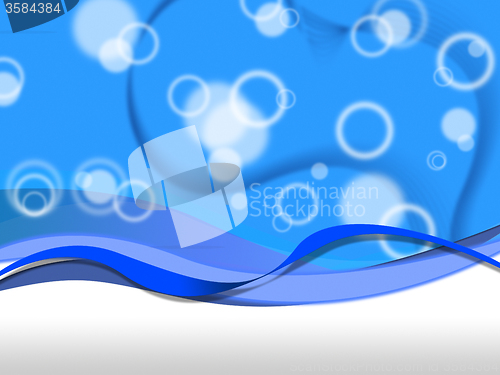 Image of Blue Bubbles Background Shows Circles And Ripple\r