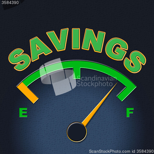 Image of Savings Gauge Indicates Invest Monetary And Cash