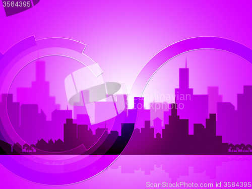 Image of City Copyspace Indicates Abstract Background And Downtown