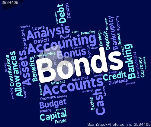 Image of Bonds Word Represents In Debt And Loan