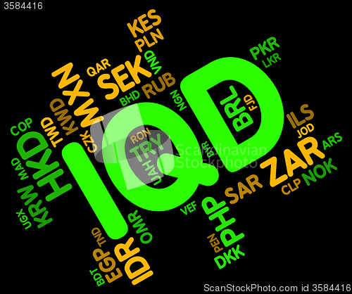 Image of Iqd Currency Indicates Foreign Exchange And Dinar