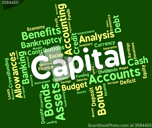 Image of Capital Word Shows Rich Asset And Affluence