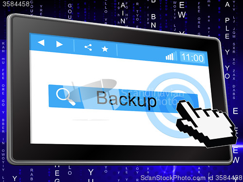 Image of Online Backup Represents World Wide Web And Archives