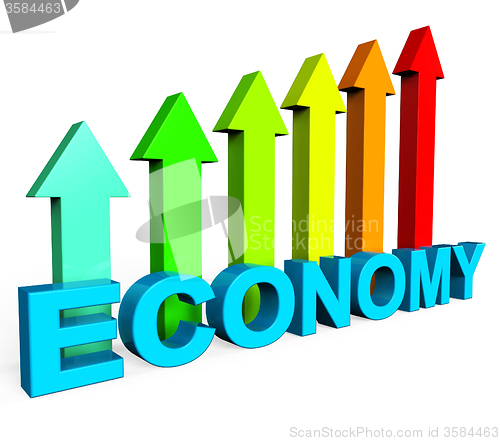 Image of Improve Economy Shows Business Graph And Advance