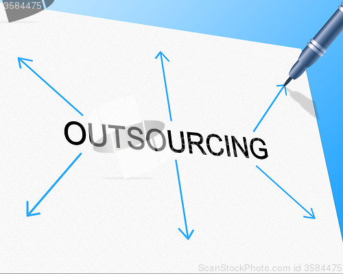 Image of Outsource Outsourcing Represents Independent Contractor And Contracting