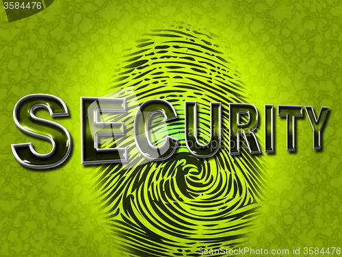 Image of Security Fingerprint Indicates Company Id And Brand